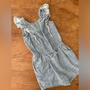 Cat & Jack Jean Girls Romper XS 4/5